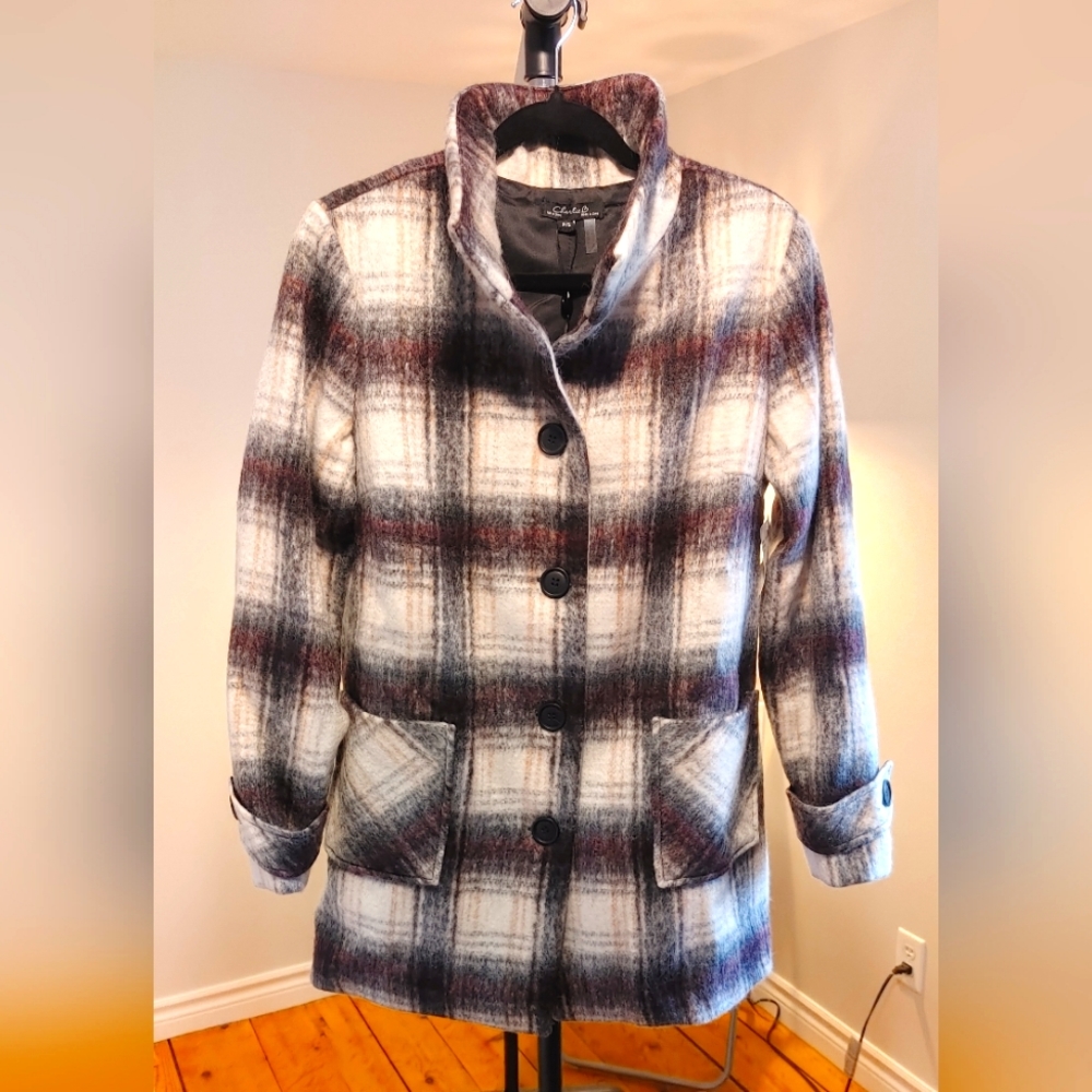 Charlie B Wool plaid jacket size S